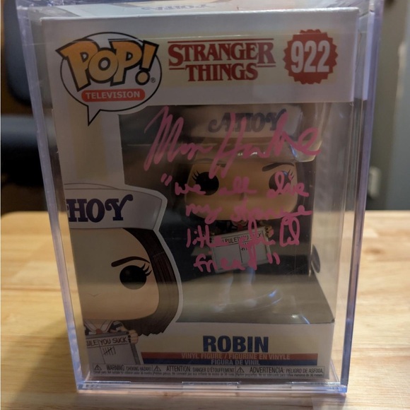 Funko Other - Funko Pop Stranger Things Robin Figure with Pink Signature